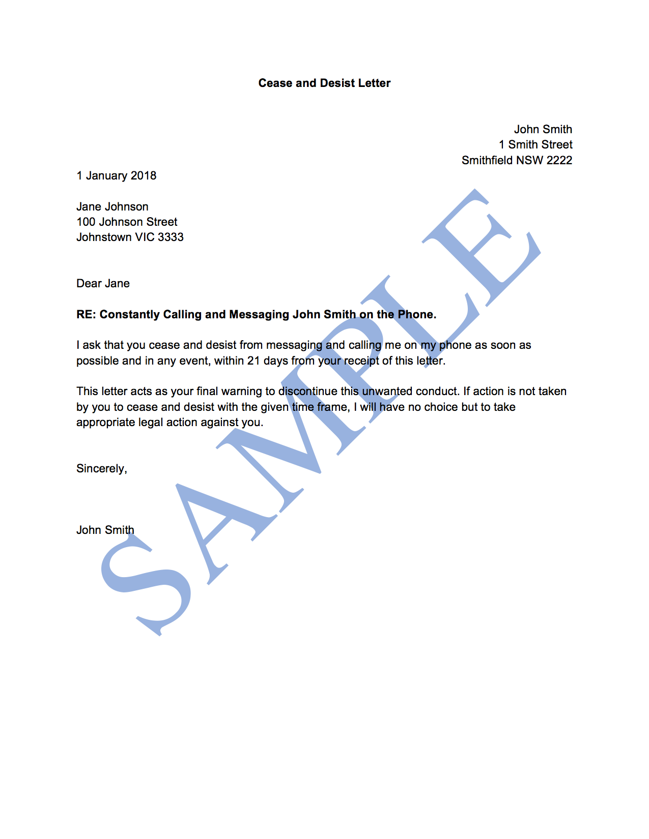Cease and Desist (Copyright)